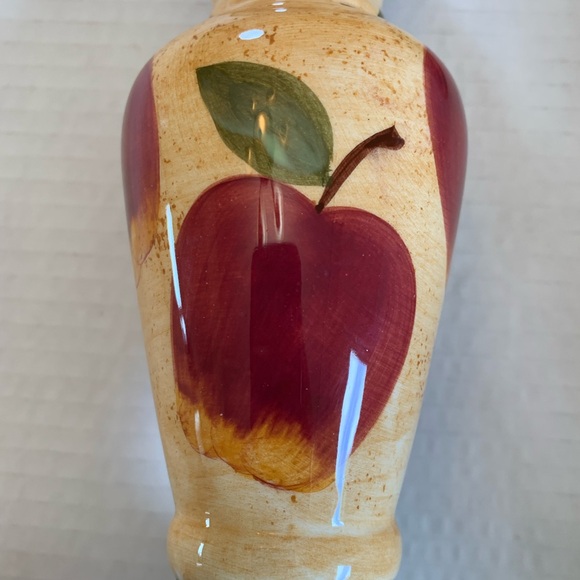 Ceramic Apple Candle Stick Holders Set of 2 Country Cottage Kitchen - Picture 5 of 8